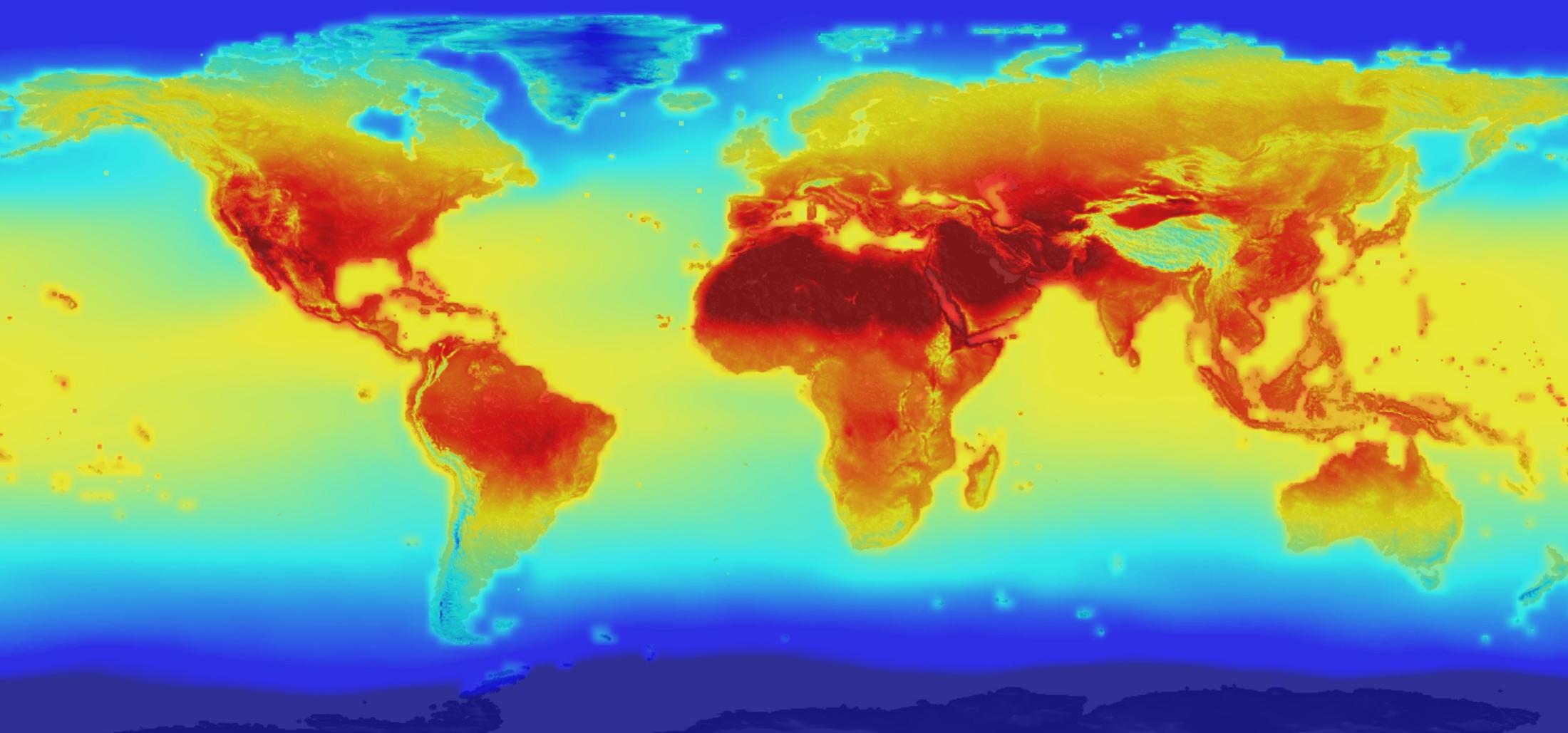 Map of global surface warming